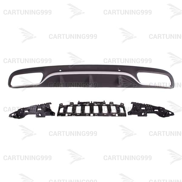 Диффузор 63 AMG Mercedes C-klasse W205 Coupe серебро