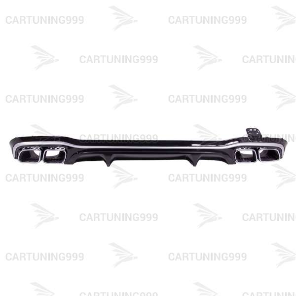 Диффузор с насадками 63 AMG Mercedes E-klasse W213 серебро