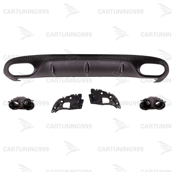 Диффузор с насадками 53 AMG Mercedes E-klasse C238 черный